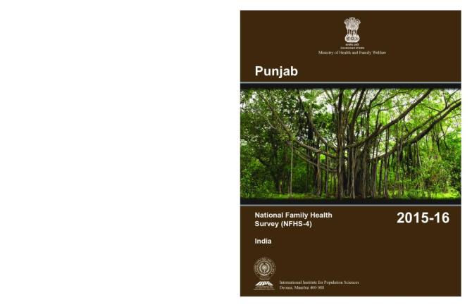 National Family Health Survey 2015-2016 (NFHS-4) - Punjab