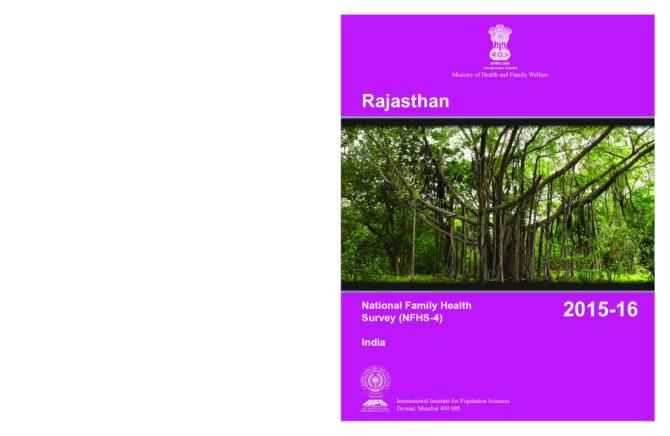 National Family Health Survey 2015-2016 (NFHS-4) - Rajasthan