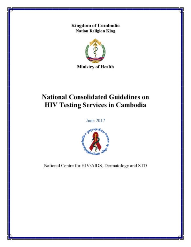 National Consolidated Guidelines on HIV Testing Services in Cambodia