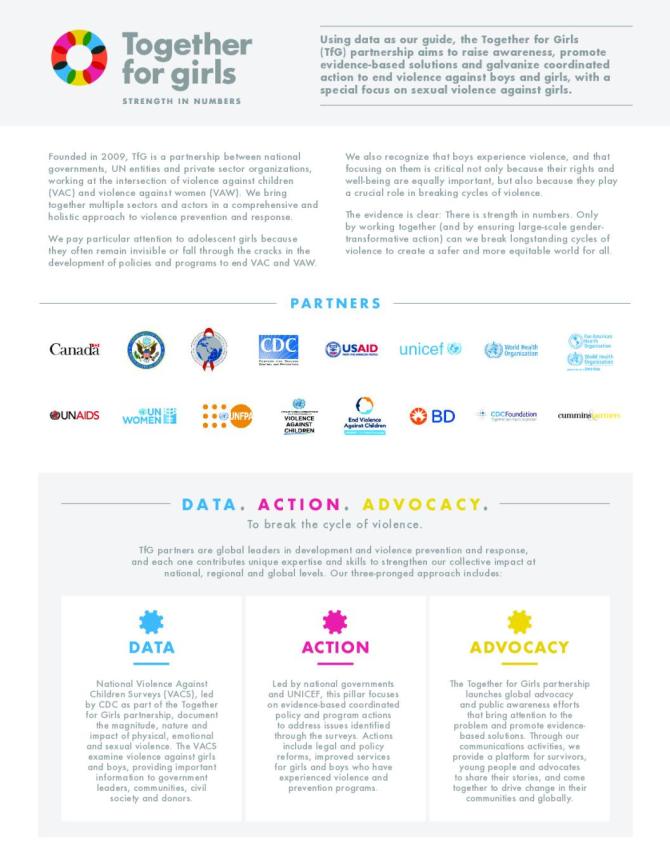 Together for Girls Factsheet. Together for Girls. (2018)