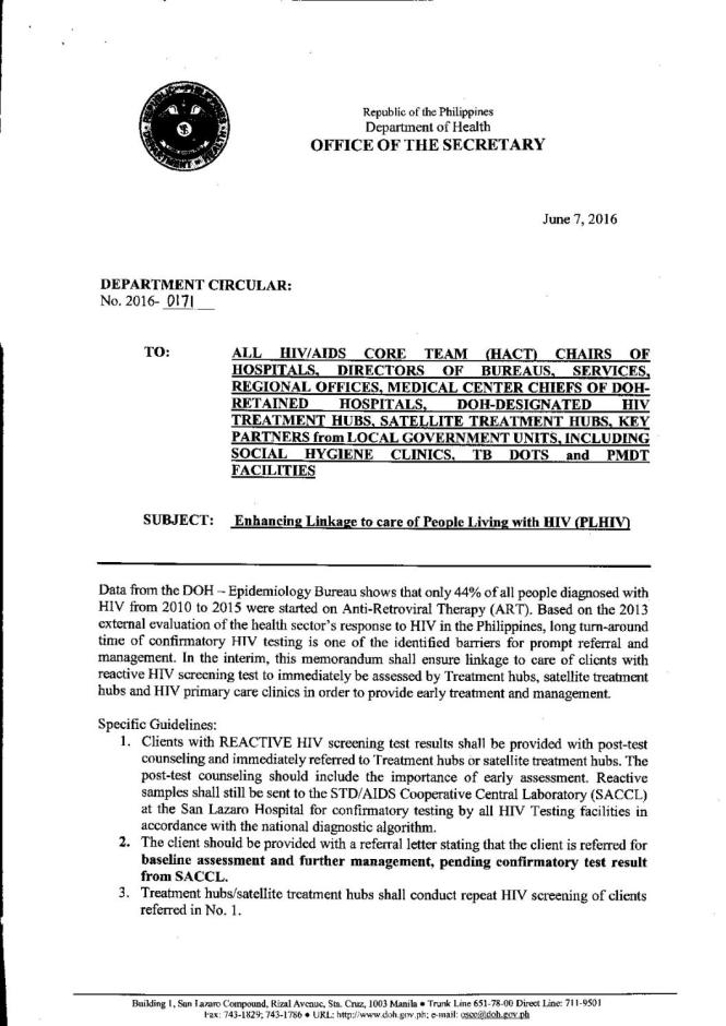 Enhancing Linkage to Care of People Living with HIV (PLHIV)