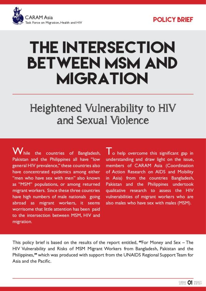 The Intersection between MSM and Migration