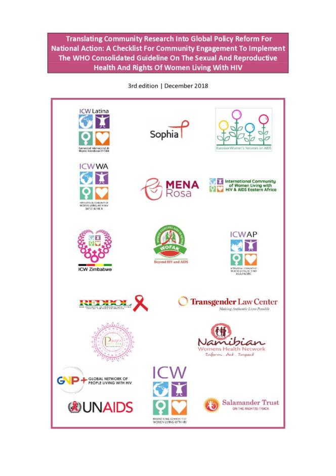 Translating Community Research into Global Policy Reform for National Action