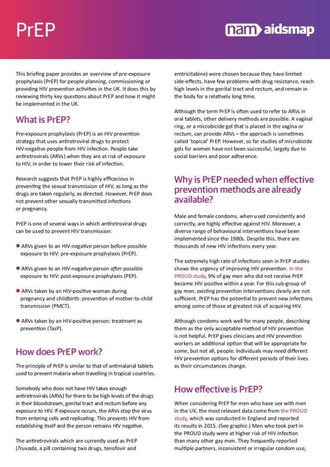 PrEP Briefing Paper