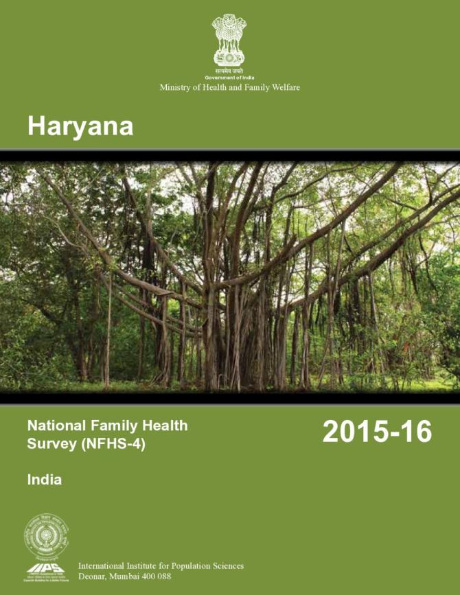 National Family Health Survey (NFHS-4), India, 2015-16: Haryana