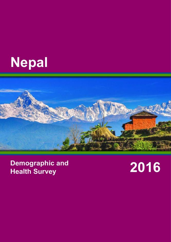 Nepal: Demographic and Health Survey 2016