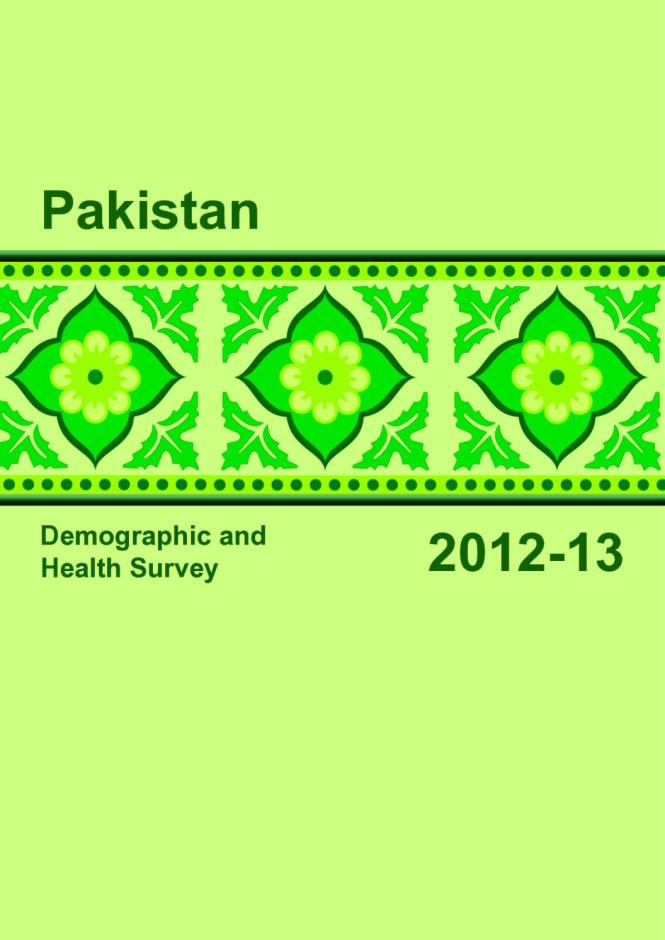 Pakistan: Demographic and Health Survey 2012-13