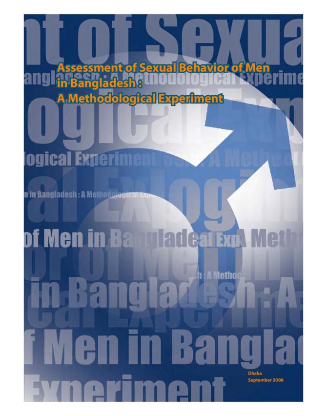 Assessment of Sexual Behavior of Men in Bangladesh: A Methodological Experiment