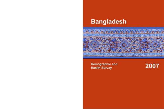 Bangladesh: Demographic and Health Survey 2007