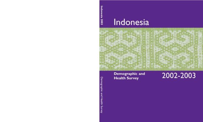 Indonesia: Demographic and Health Survey 2002-2003