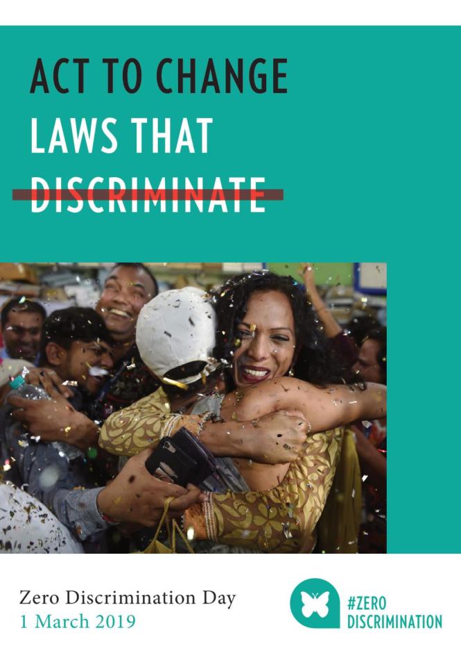 Zero Discrimination Day 2019 - Act to Change Laws that Discriminate