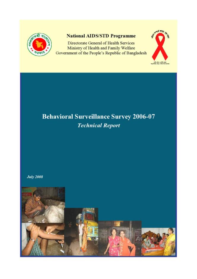 Bangladesh Behavioral Surveillance Survey 2006-2007: Technical Report
