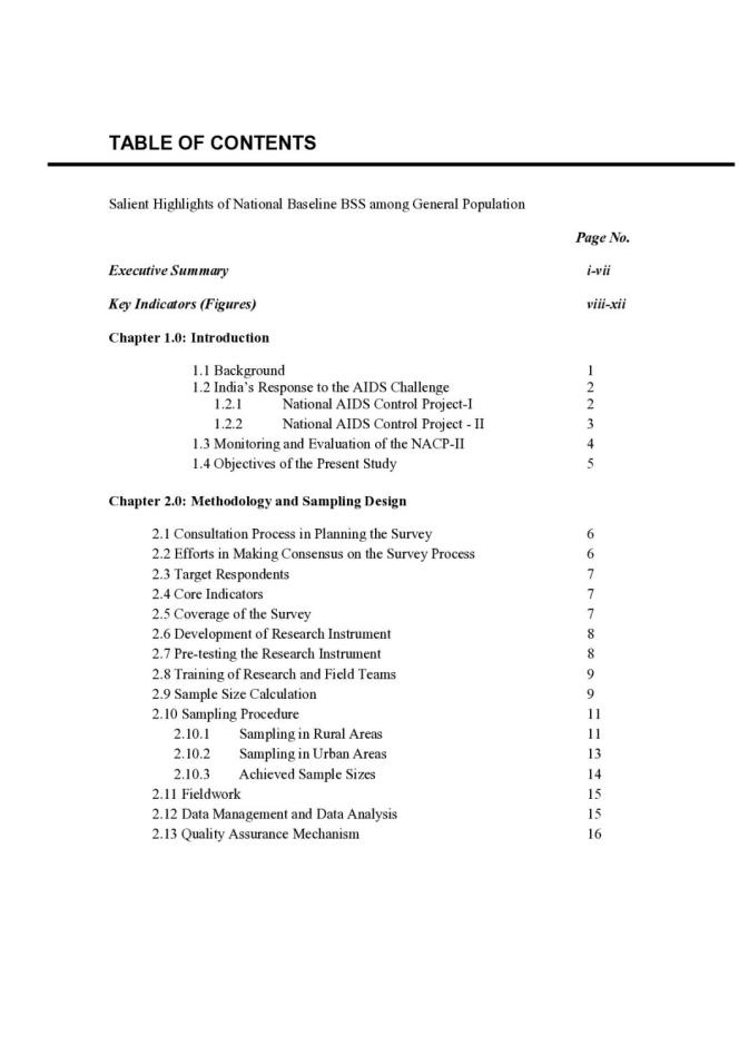 India: Salient Highlights of National Baseline BSS among General Population