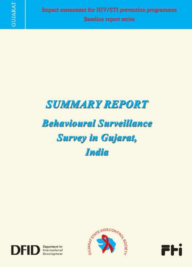 Summary Report: Behavioural Surveillance Survey in Gujarat, India