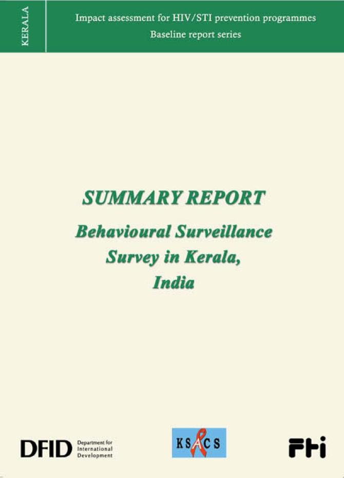 Summary Report: Behavioural Surveillance Survey in Kerala, India