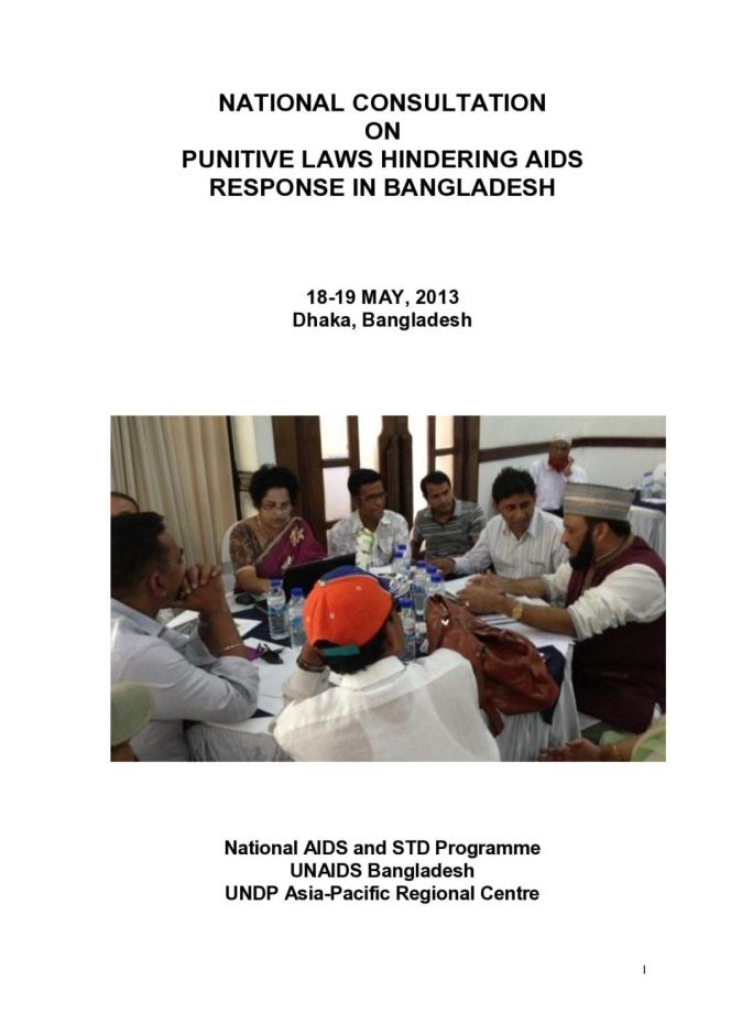 National Consultation on Punitive Laws Hindering AIDS Response in Bangladesh