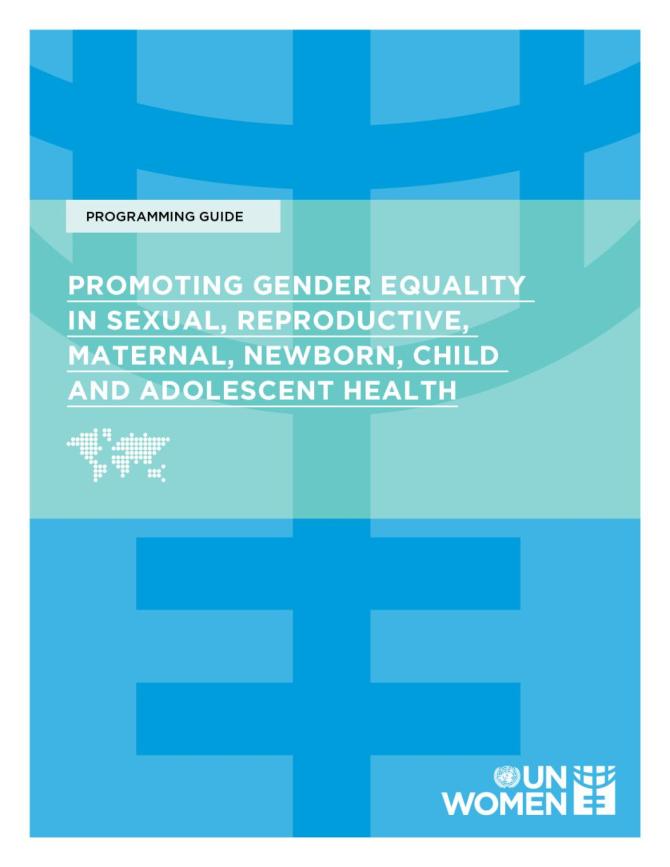 Promoting Gender Equality in Sexual, Reproductive, Maternal, Newborn, Child and Adolescent Health