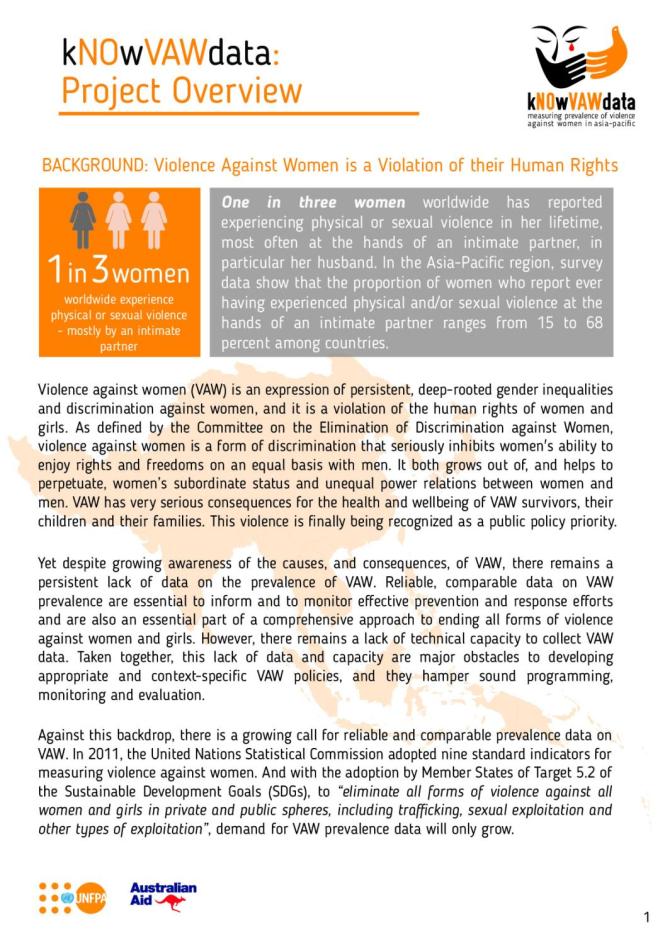 kNOwVAWdata: Project Overview