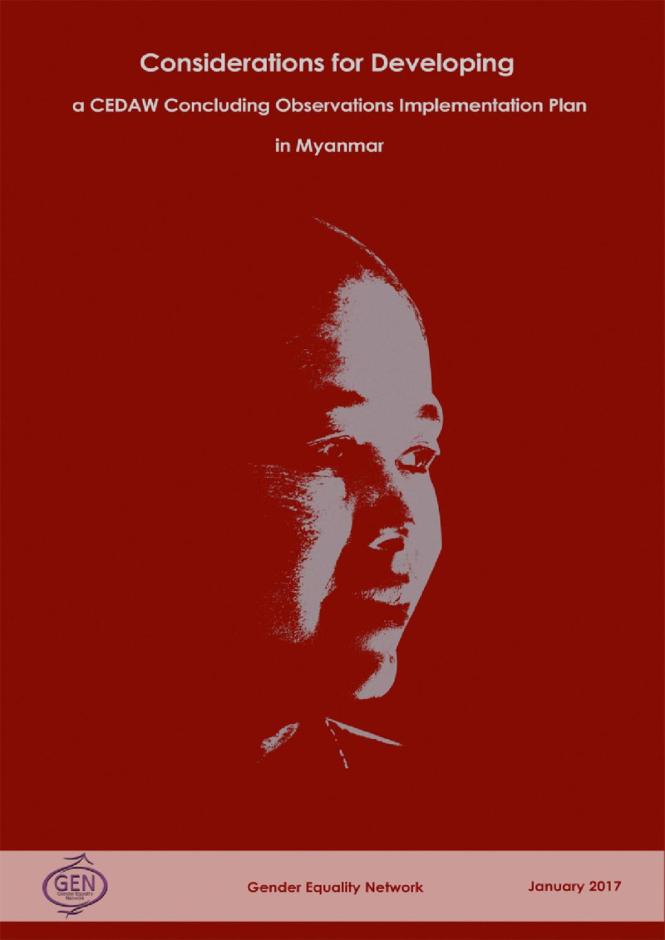 Considerations for Developing a CEDAW Concluding Observations Implementation Plan in Myanmar