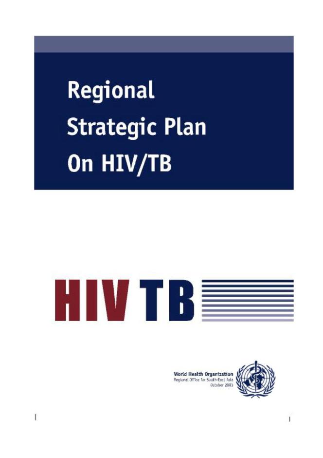 Regional Strategic Plan on HIV/TB