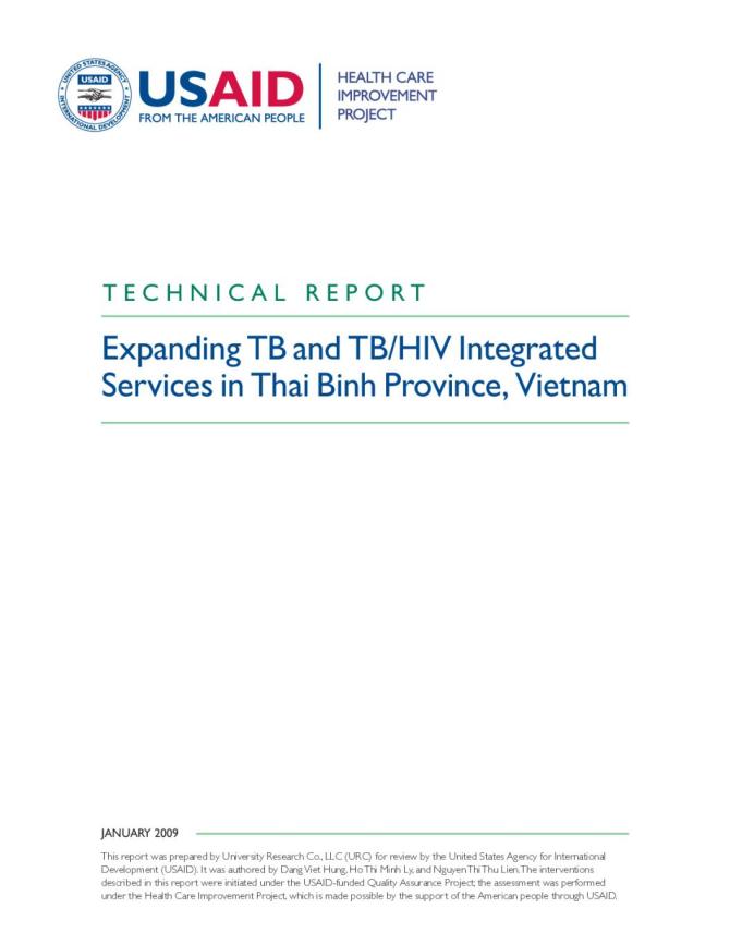 Technical Report: Expanding TB and TB/HIV Integrated Services in Thai Binh Province, Vietnam