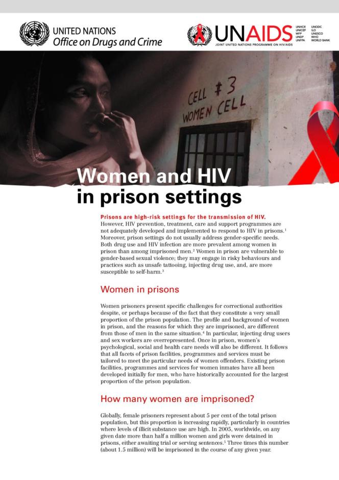 Women and HIV in Prison Settings