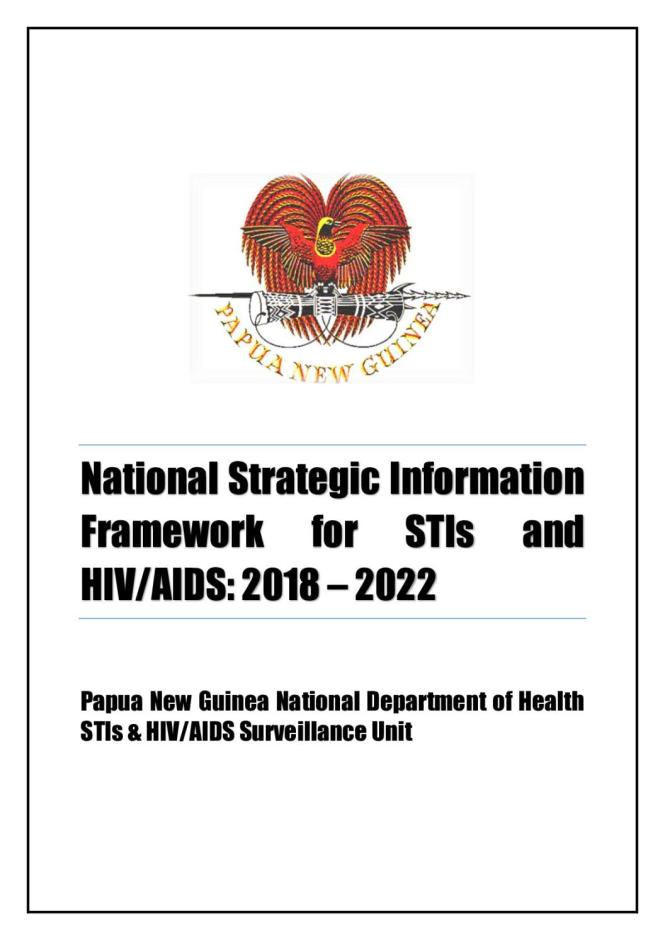 National Strategic Information Framework for STIs and HIV/AIDS 2018 – 2022