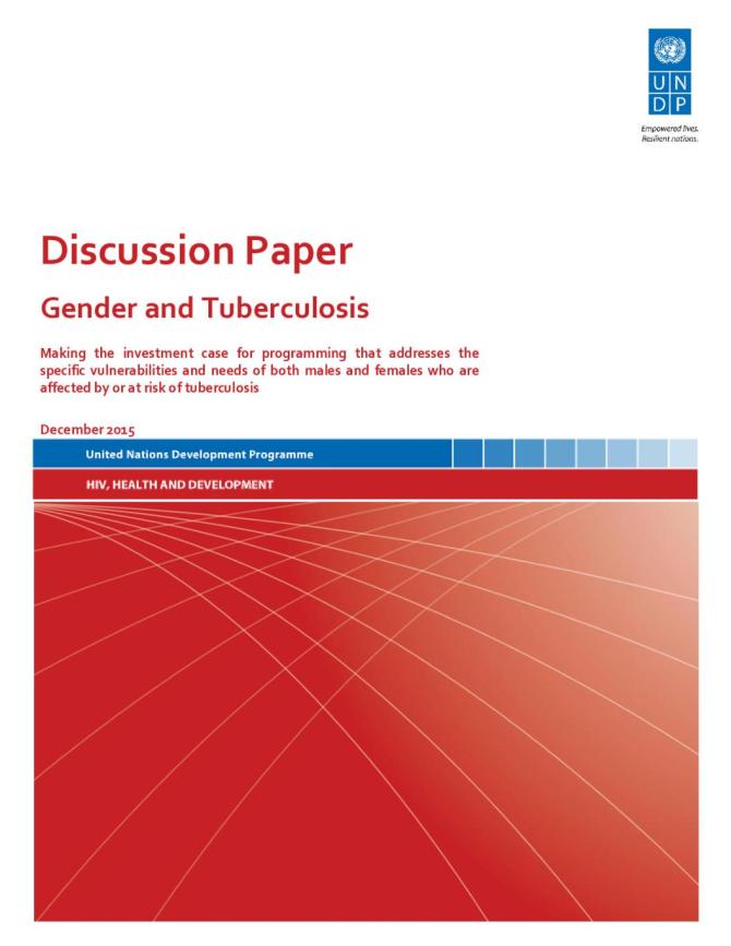 Discussion Paper: Gender and Tuberculosis