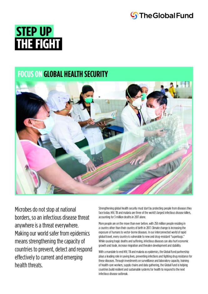 STEP UP THE FIGHT: Focus on Global Health Security