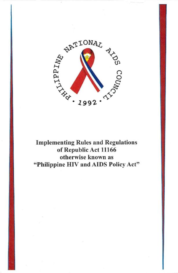 Implementing Rules and Regulations of the Philippines HIV and AIDS Policy Act