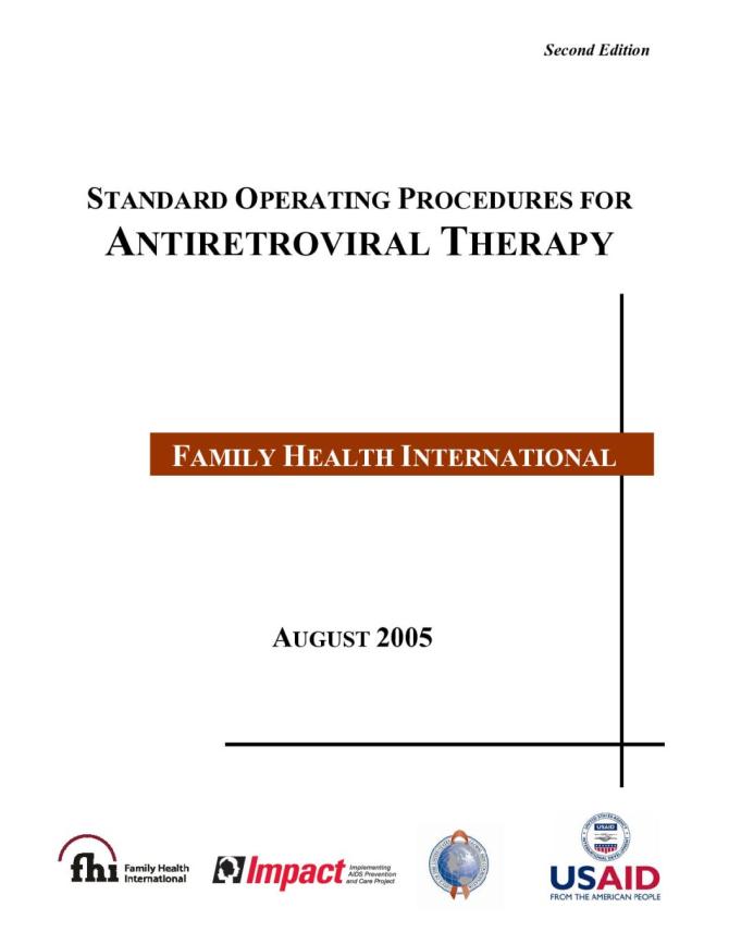 Standard Operating Procedures for Antiretroviral Therapy