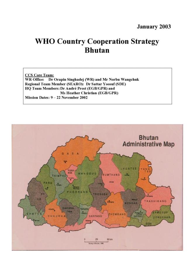 Country Cooperation Strategy: Bhutan