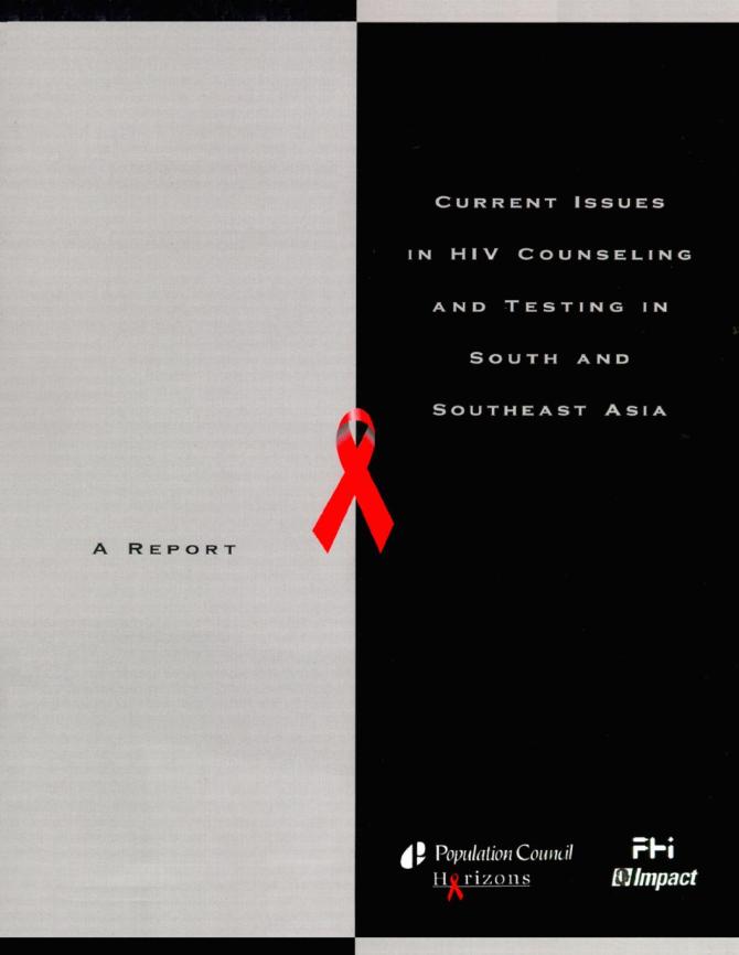 Current Issues in HIV Counseling and Testing in South and Southeast Asia