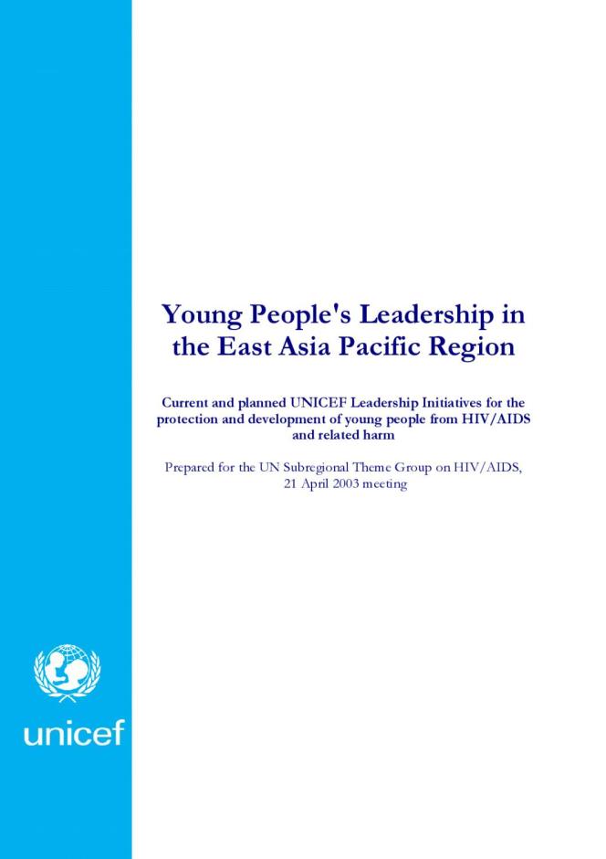 Young People's Leadership in the East Asia Pacific Region