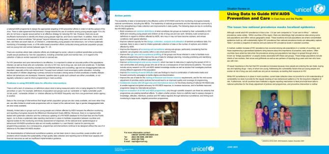 Using Data to Guide HIV/AIDS Prevention and Care in East Asia and the Pacific