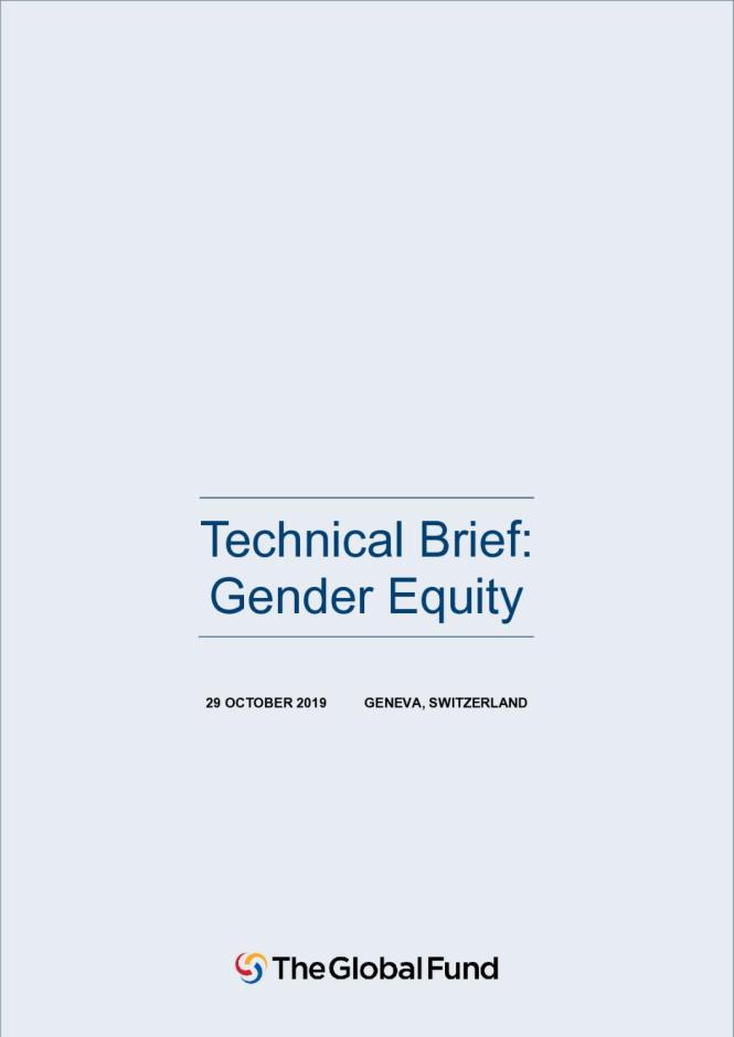 Technical Brief: Gender Equity