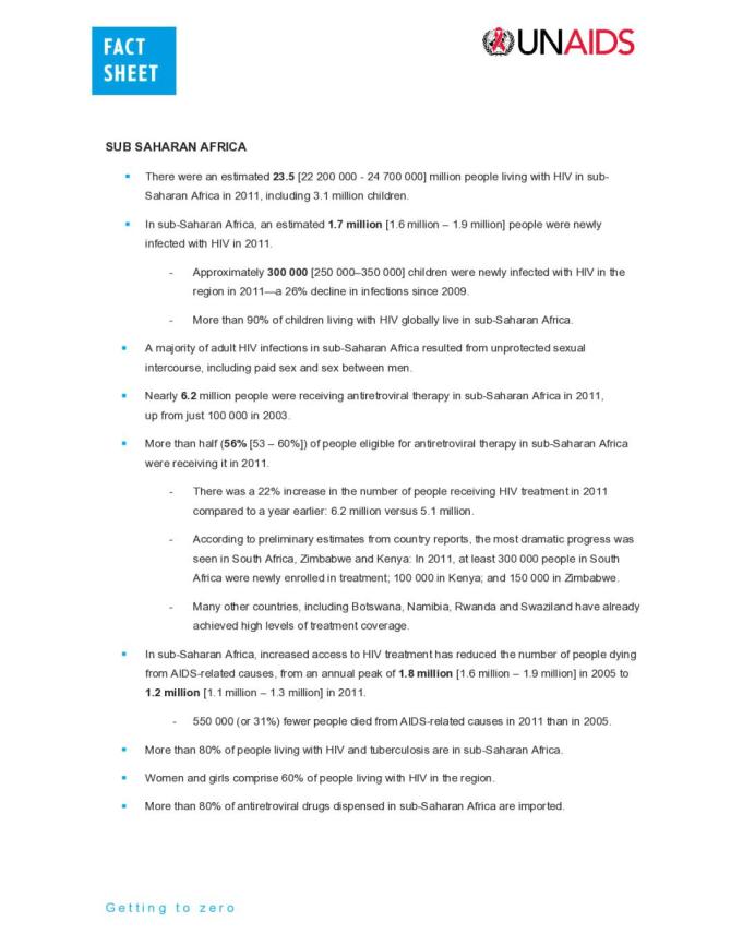 Regional Fact Sheets