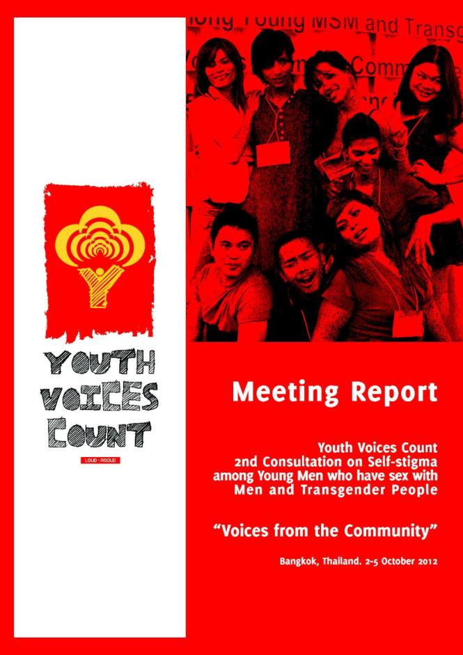 Meeting Report: Youth Voices Count 2nd Consultation on Self-Stigma Among Young Men who have Sex with Men and Transgender People
