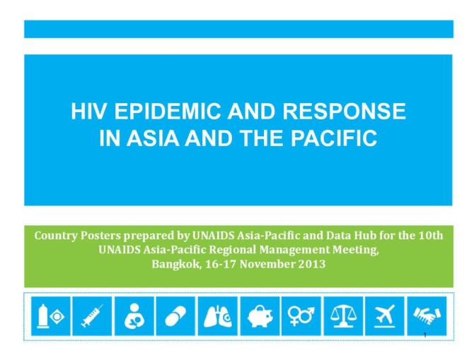 HIV Epidemic and Response in Asia and the Pacific - Country Posters 2013