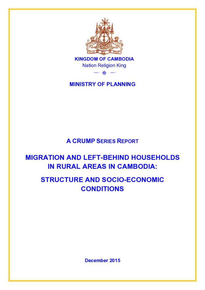 Migration and Left-Behind Households in Rural Cambodia: Structure and Socio-Economic Conditions