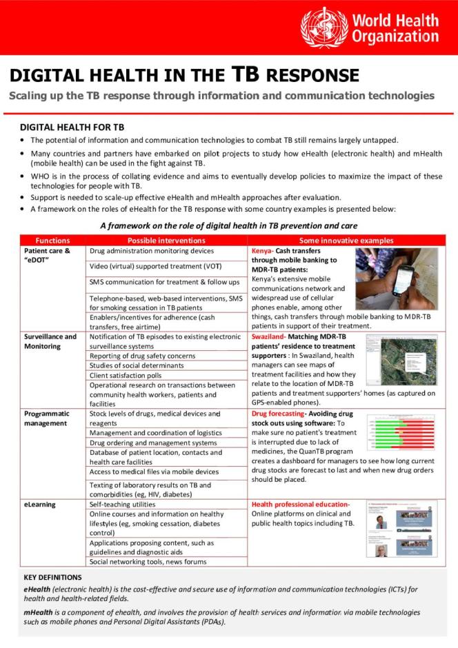 Digital Health in the TB Response: Scaling Up the TB Response through Information and Communication Technologies