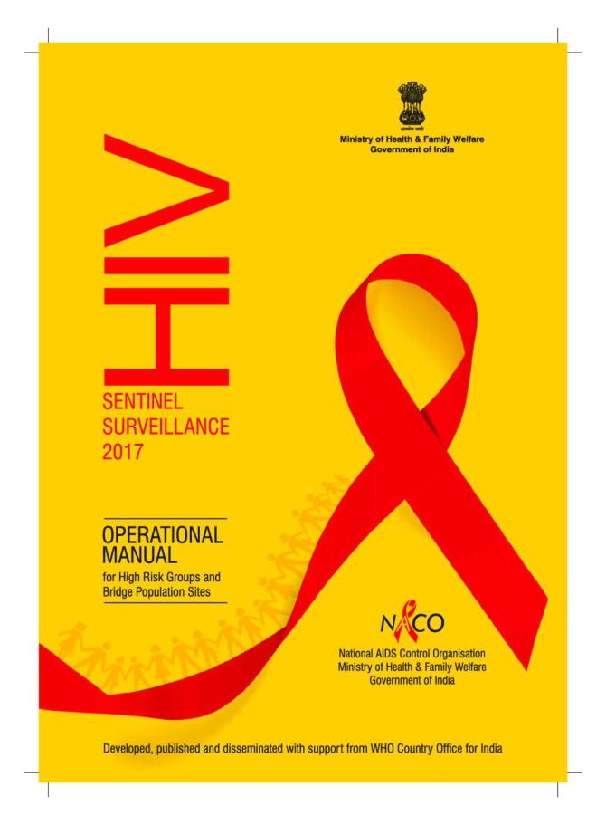 HIV Sentinel Surveillance 2017: Operational Manual for High Risk Groups and Bridge Population Sites