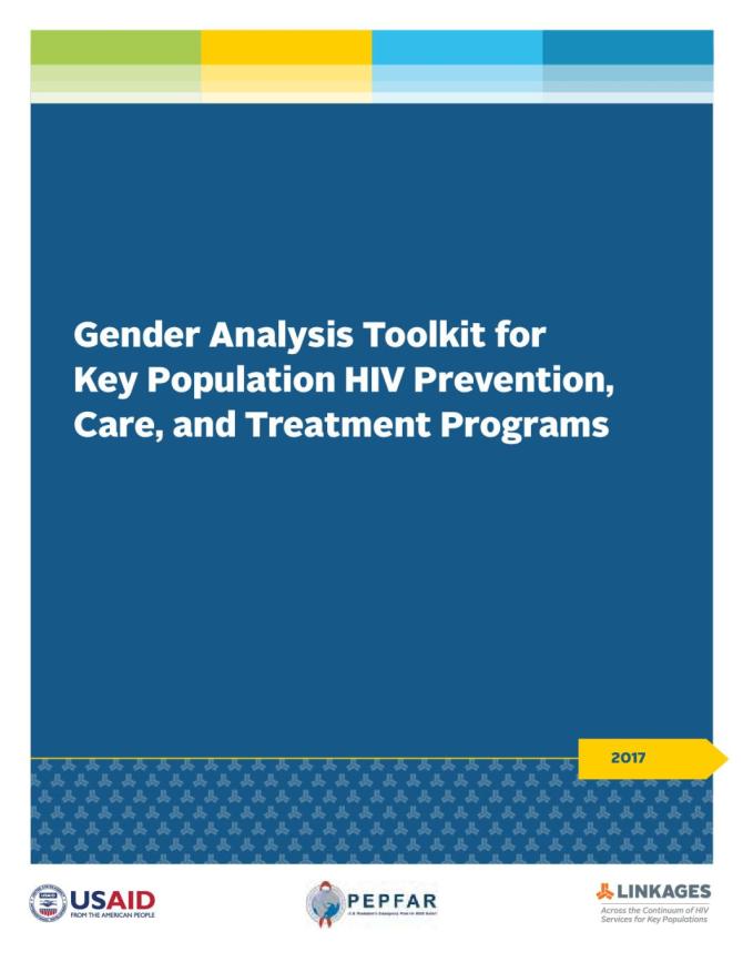 Gender Analysis Toolkit for Key Population HIV Prevention, Care and Treatment Programs