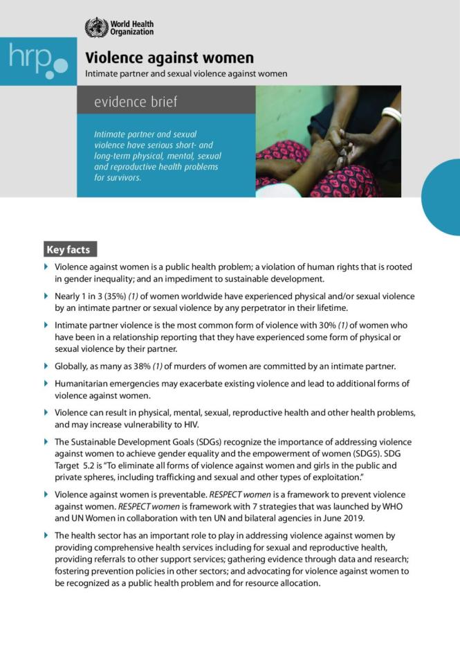Violence against Women - Evidence Brief