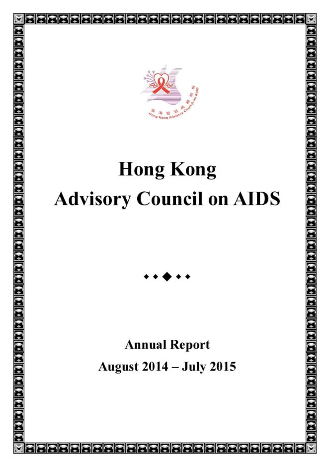 Hong Kong Advisory Council on AIDS: Annual Report (August 2014–July 2015)