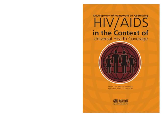 Development of Framework on Addressing HIV/AIDS in the Context of Universal Health Coverage