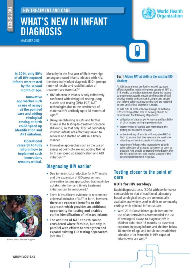 What's New in Infant Diagnosis