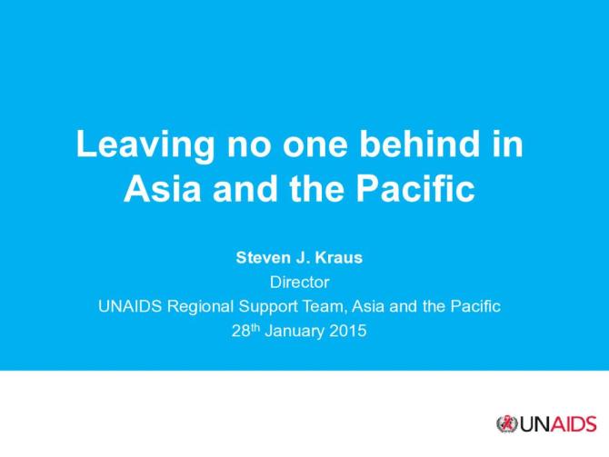 Leaving No One Behind in Asia and the Pacific