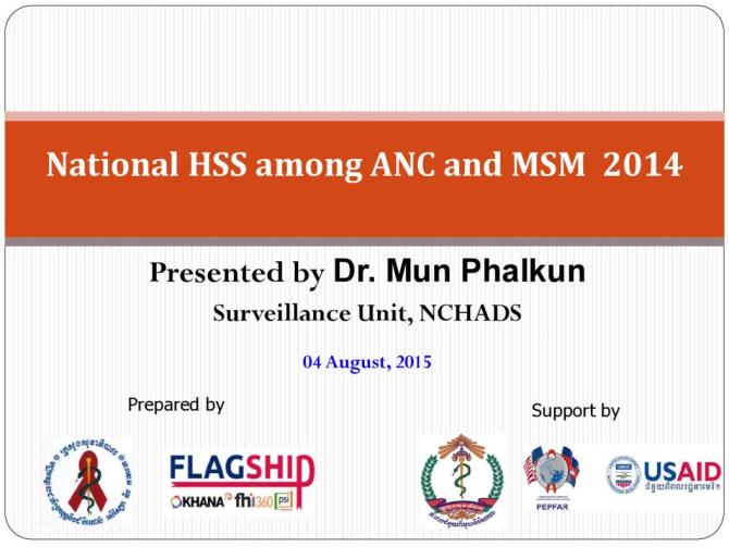 National HSS among ANC and MSM 2014