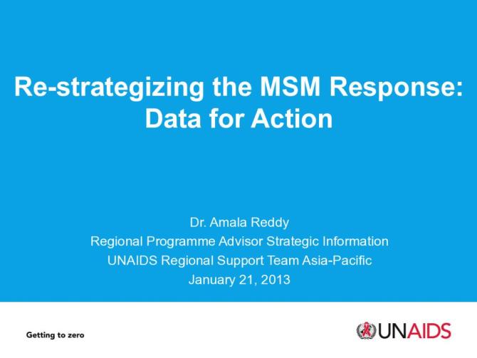 Re-Strategizing the MSM Response: Data for Action